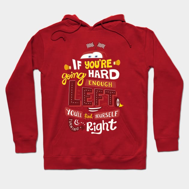 Go Hard Enough Left Hoodie by risarodil